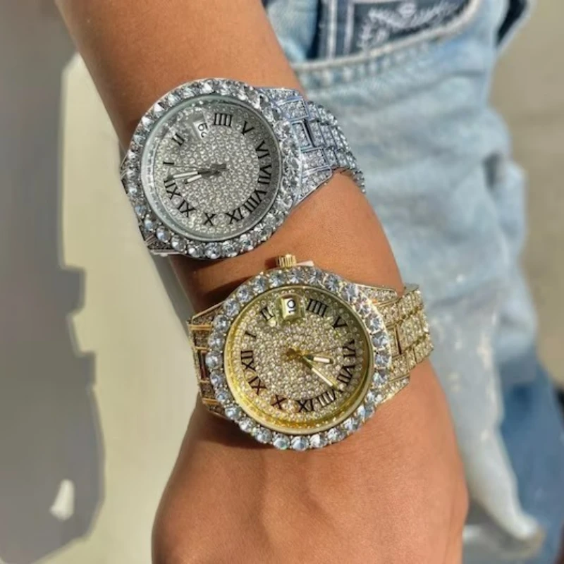 Top Luxury Diamond Watch For Women Elegant Brand Quartz Steel Bracelet Watches Ladies Zircon Crystal Fashion Wristwatch Clock