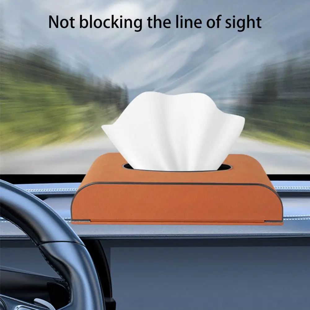 Car Tissue Box Smooth Surface Compact Size Universal Interior Auto Seat Headrest Tissue Napkin Case Auto Accessories