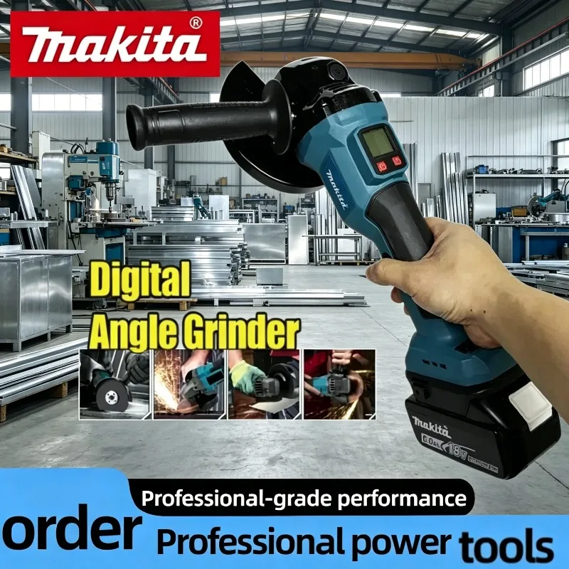 

Makita Electric Polishing Grinding Power Tool Brushless Digital Display Impact Angle Grinder, Practical DIY Fit For 18V Battery