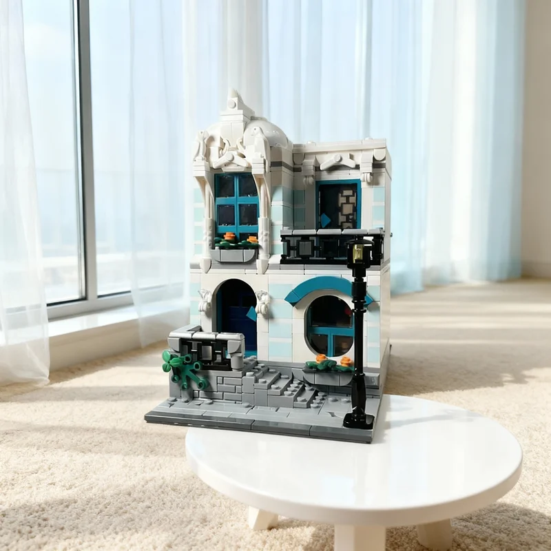 973 قطعة من مكعبات البناء النمطية لنموذج منزل مدينة، ألعاب تجميع إبداعية، هدايا عيد الميلاد