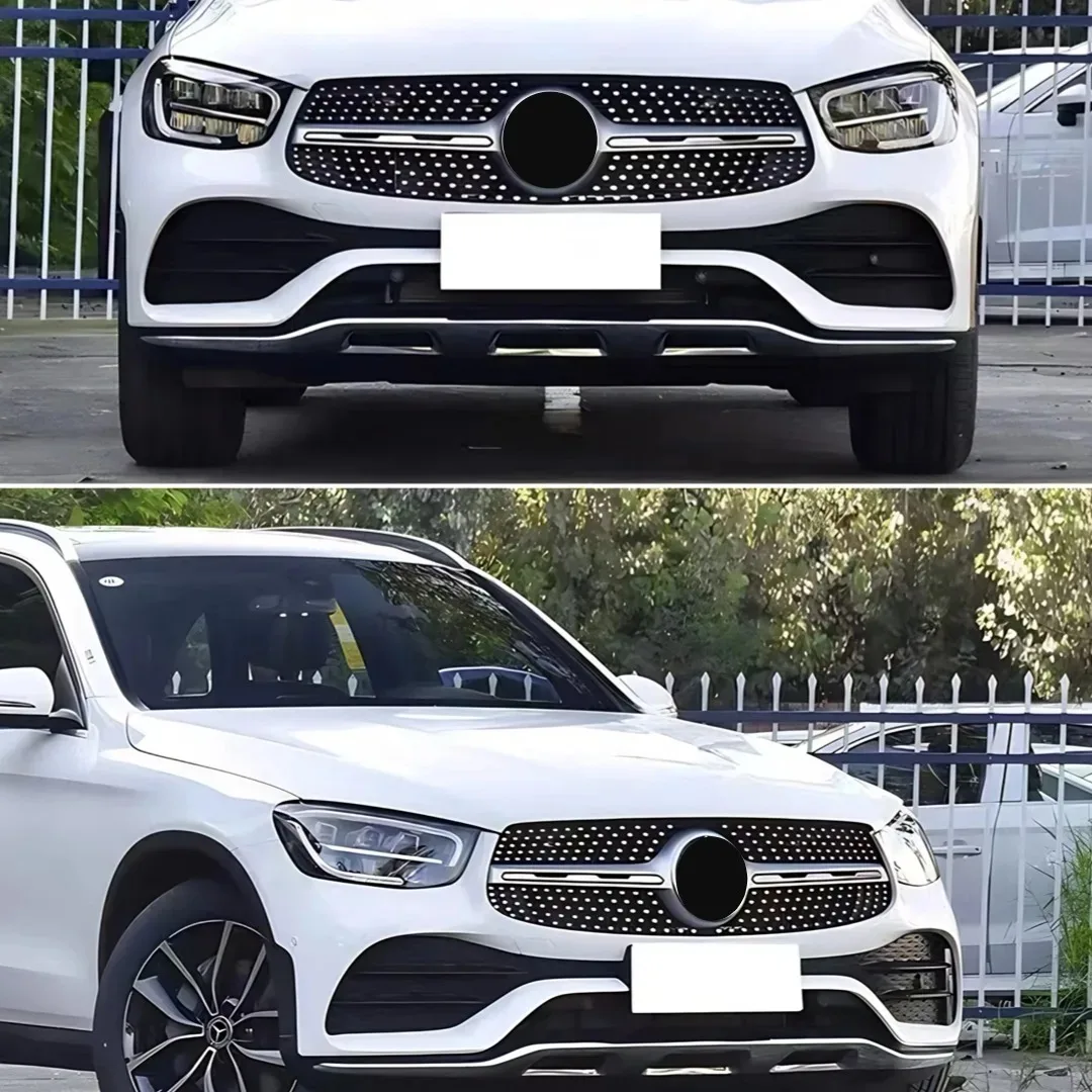 

Diamond Front Bumper Grille For 2019-2021 Mercedes GLC X253,GT Style Black Mesh Insert,Car Front Grill Tuning Accessories