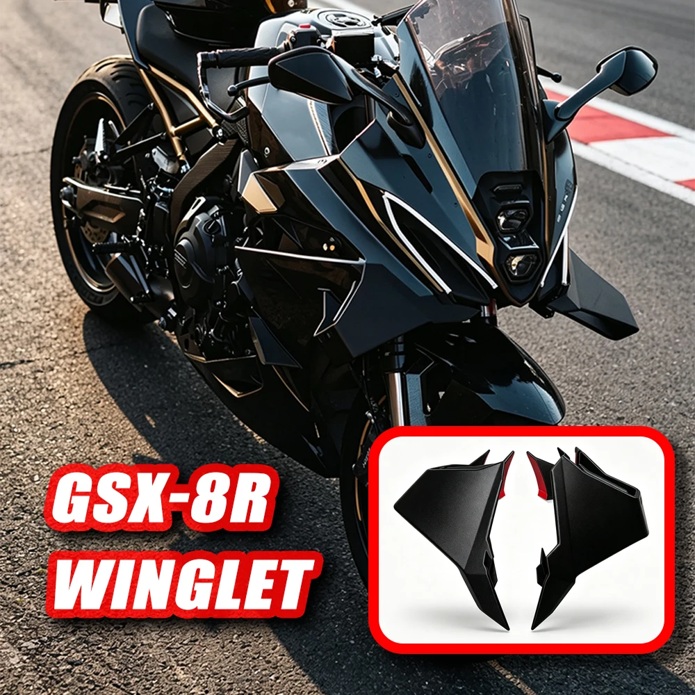 For SUZUKI GSX-8R Winglet Side Spoiler Lower Lip Downforce Naked For GSX8R 2024 2025 2026  Front Spoilers