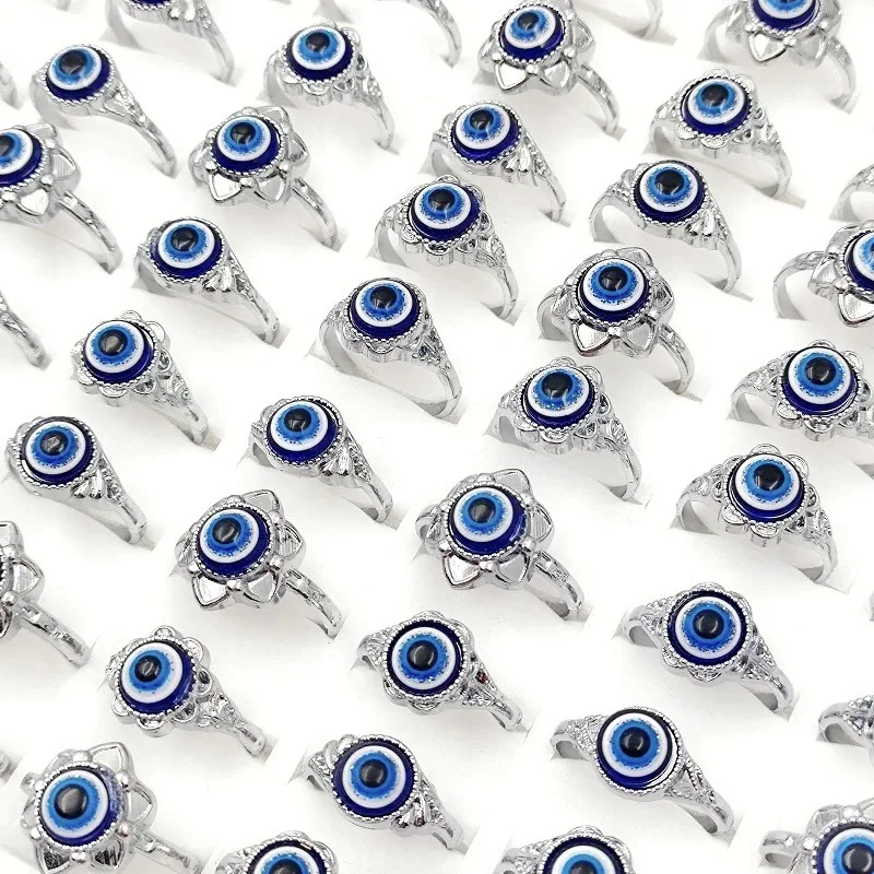 20 unidades/pacote mau olhos para homens e mulheres prata banhado a ouro moda jóias presentes de festa lote por atacado