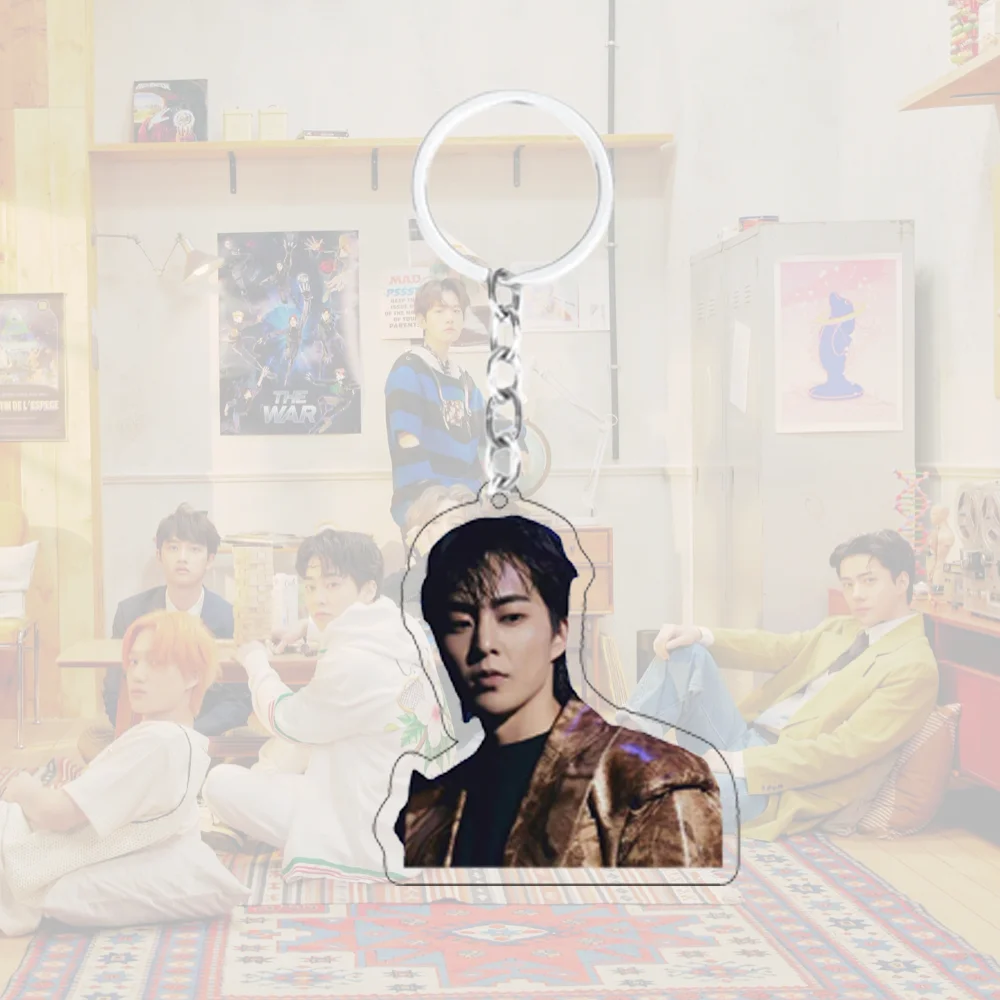 EXO Idol Photo حقيبة أكريليك مزدوجة الجوانب EXO-L ملحقات ساحرة مروحة البضائع Kpop قابلة للجمع مقاومة الطقس متينة