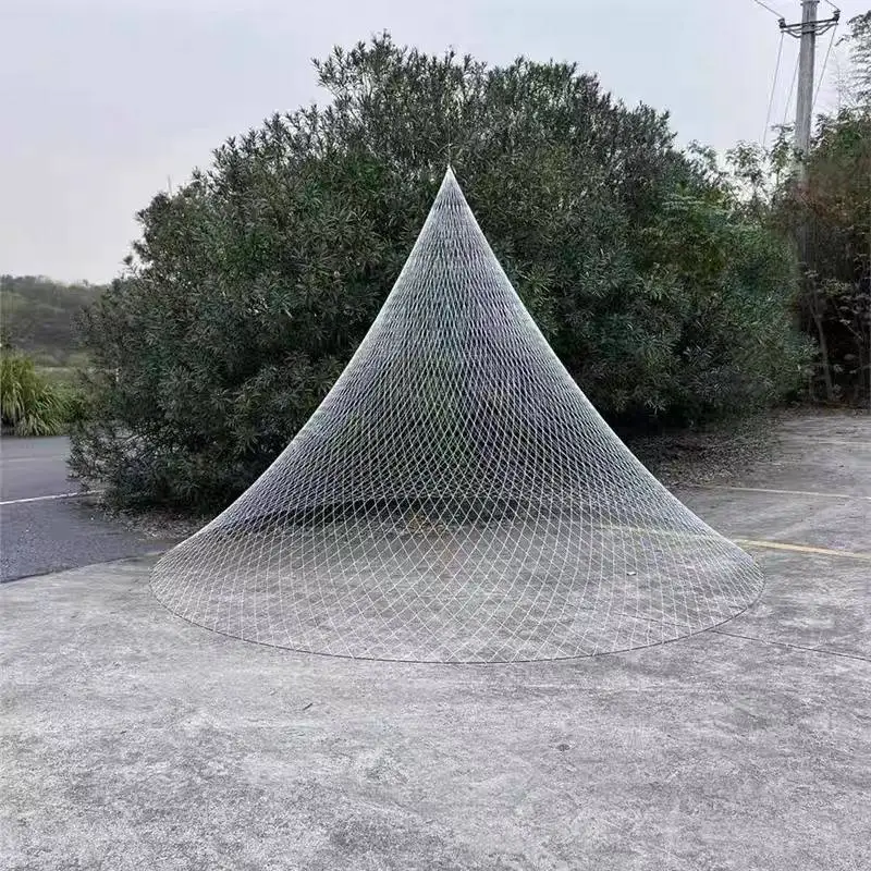 Drone Deployable Fishing Net with Deep Foldable Design for Aerial Casting and Aquatic Rescue Operations