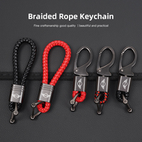 For Mini Cooper One JCW F54 F55 F56 Paceman Clubman Cabrio Coupe Accessories Motorcycle Braided Rope Keyring Metal Keychain