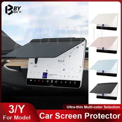 For Tesla Model Y/3 Car Screen Protector Magnetic Surface Cover Shell Navigation Screen Dustproof Sun Protection Sun Visor