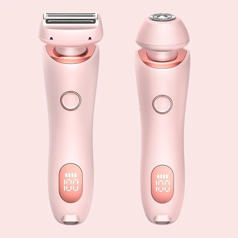 2in1 Electric Bikini Hair Removal Rechargeable Painless Lady Body Epilator Shaver waterproof display