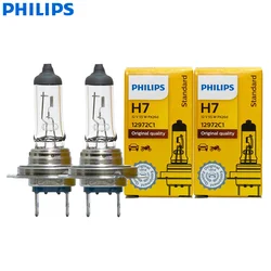 Philips-faro halógeno Original para coche, Bombilla estándar de repuesto, Original, 2 piezas Vision H7, 12V, 55W, PX26d, 3200K, 12972