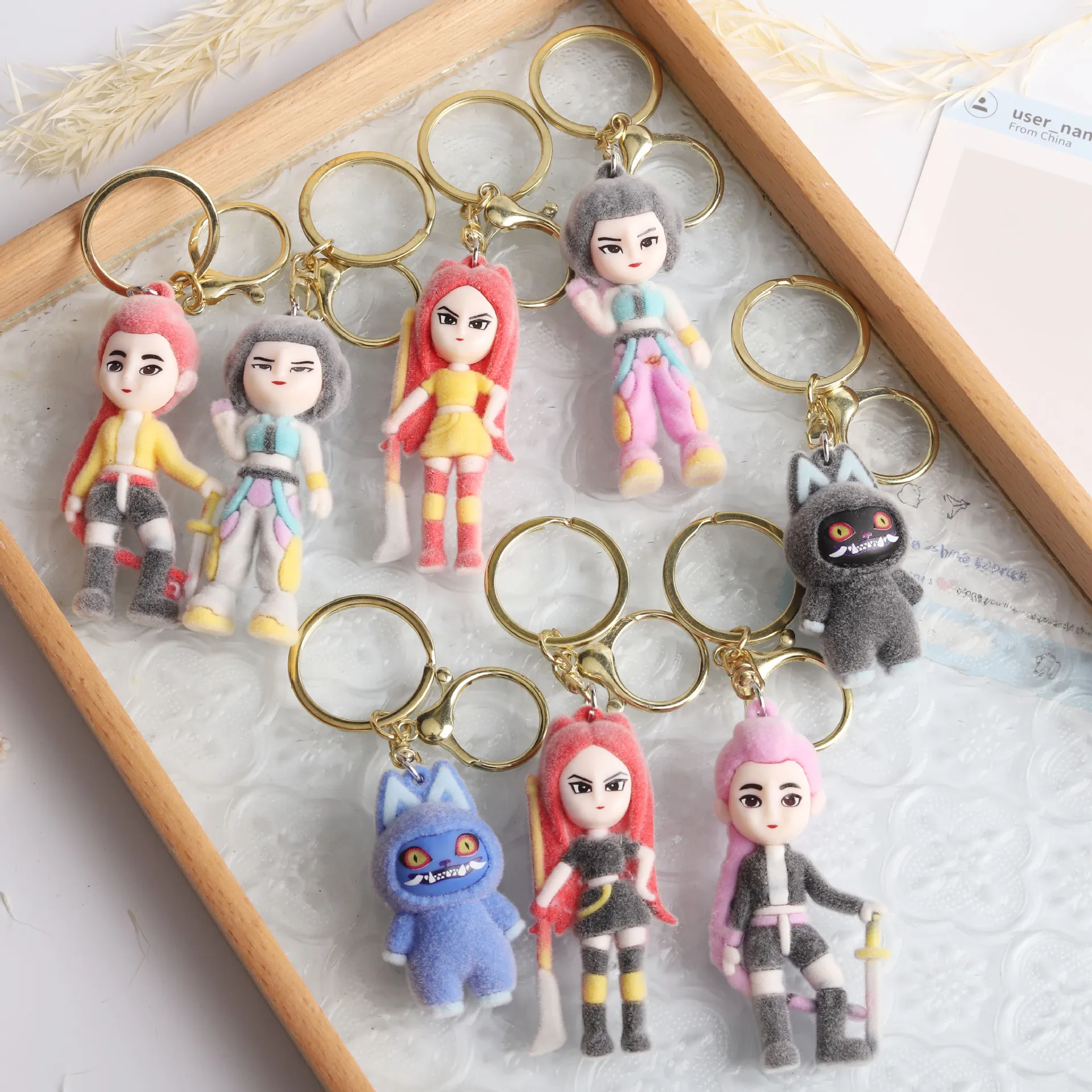 

K Pop Demon Dolls Keychain Toys Kawaii Anime Toy Diy Backpack Pendant Kids Birthday Christmas Gifts