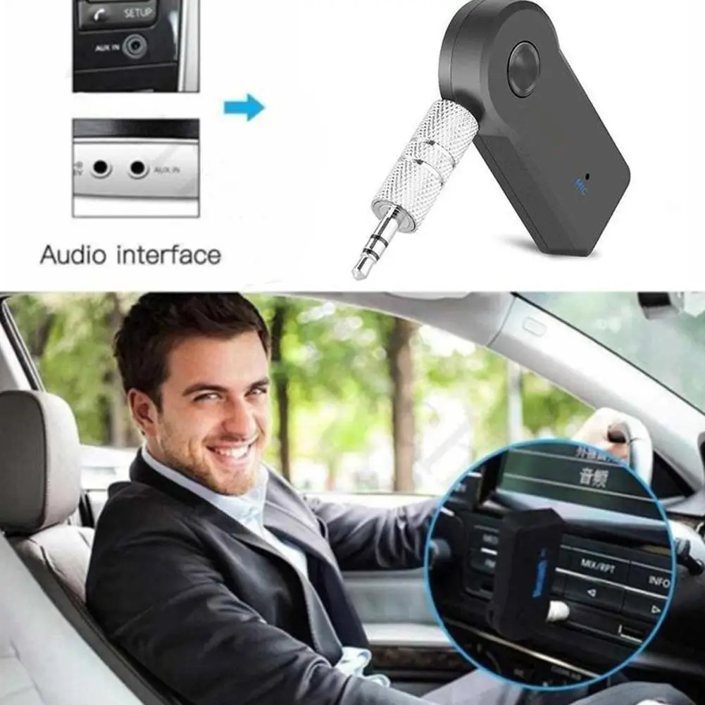 Bluetooth 5.0 alıcı Zender adaptörü otomatik Bluetooth alıcı 3.5mm ses Aux adaptörü ses dönüştürücü aksesuarları