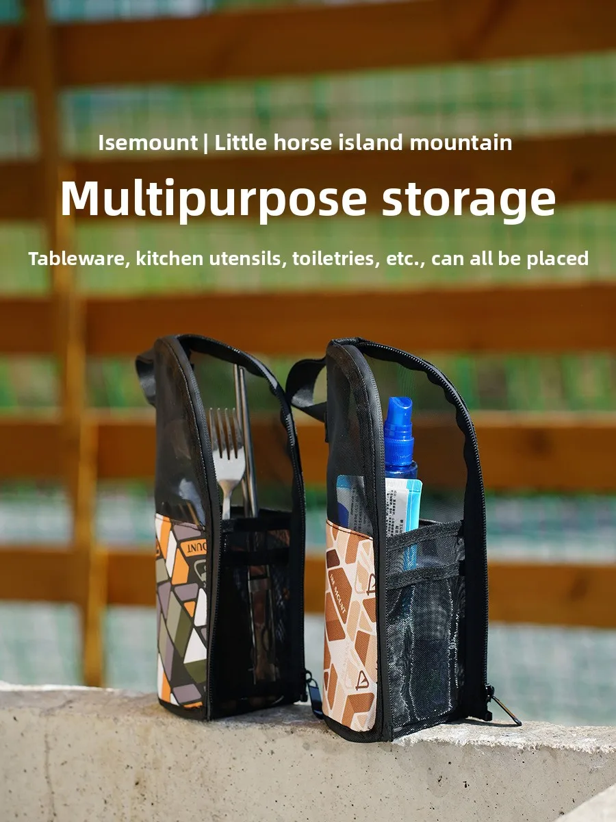 Sac de rangement de vaisselle d'extérieur avec fonction de vidange, sac à main portable, sac d'articles divers de camping