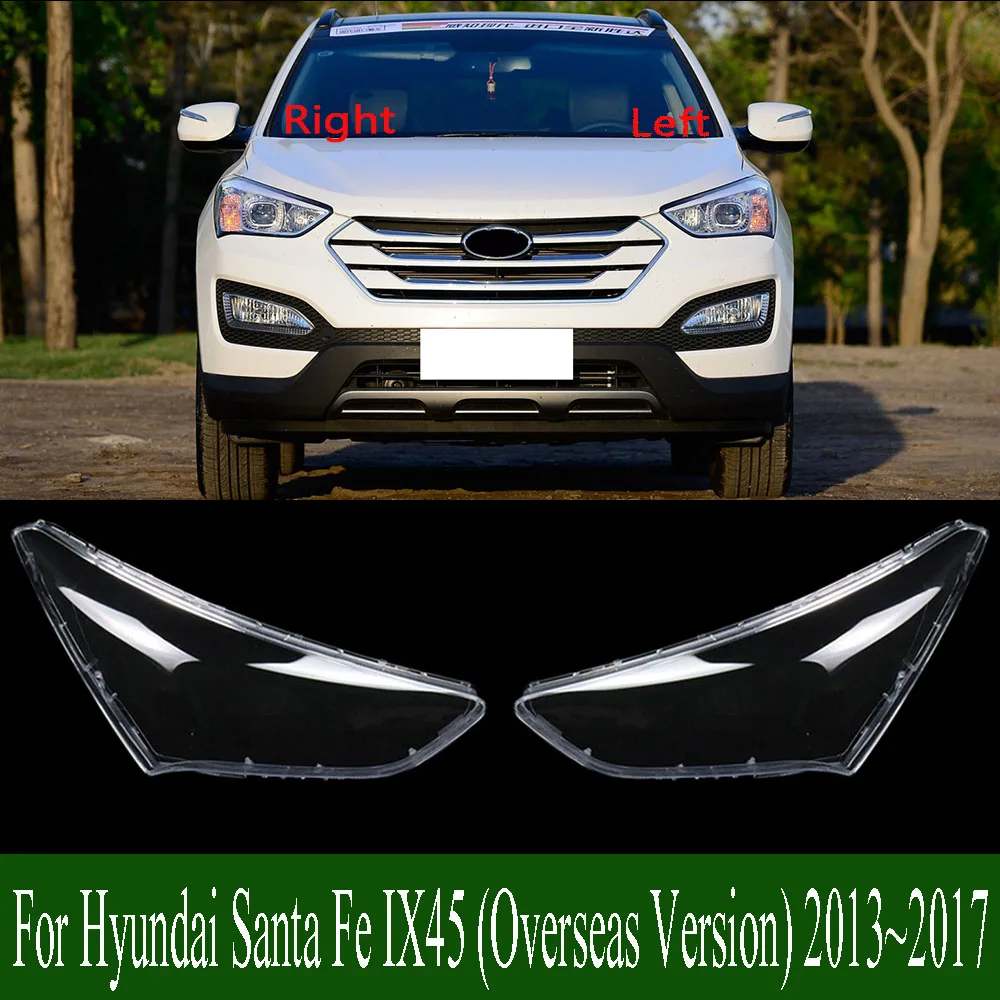 

For Hyundai Santa Fe IX45 (Overseas Version) 2013~2017 Penutup Lampu Depan Lensa Shell Plexiglass Pengganti Kap Lampu Asli