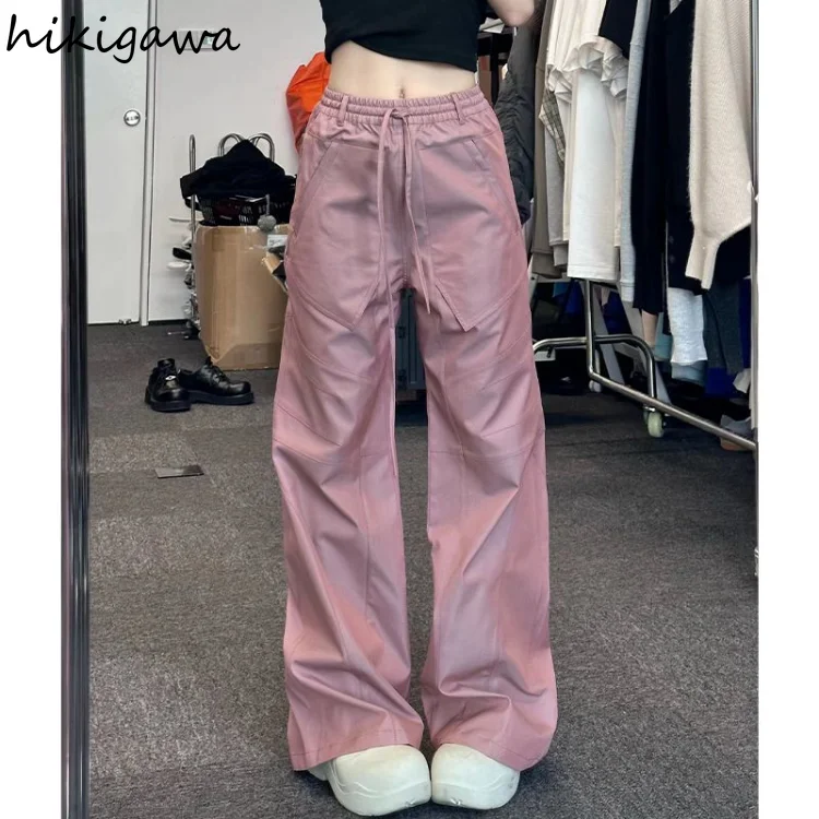 Streetwear Joggers Fashion Wide Leg Pants Women Casual Straight Sweatpants 2023 New Bottoms Harajuku Korean Y2k Pantalon Femme