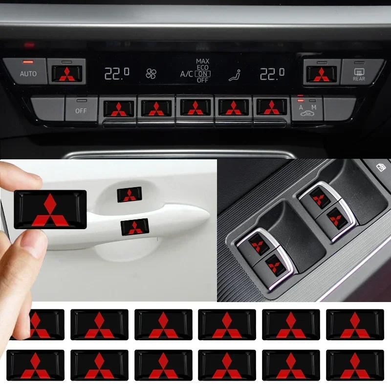 10pcs Car Interior Window Button Lifter Switch Stickers For Mitsubishis ASX Lancer Pajero Outlander L2 EVO Lancer EX L200 MR 740