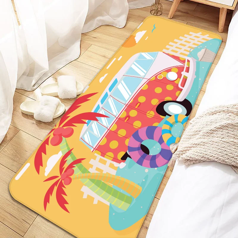 Happy Campers Door Mat Entrance Non-slip Doormat Washable Kitchen Carpet Living Room Hallway Rugs Bathroom Bath Door Mats