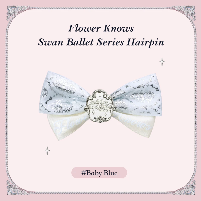 Flower Knows Swan Ballet Series Hair Clips 2 Types Hair Clips Women Beauty Hair Accessories
