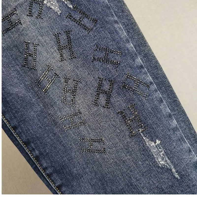 Hot stamping letter Jeans For women Spring Autumn 2025 New High waisted Loose Harem Pants Women's Casual Denim Pants