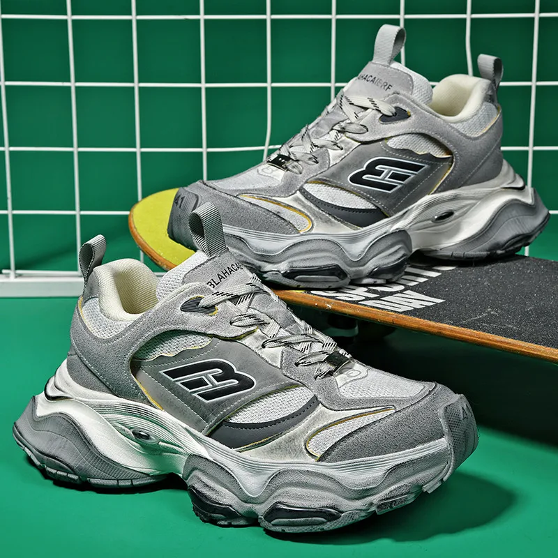 

Мужская обувь, новинка 2025, осенняя модная брендовая мужская обувь Torre на толстой подошве, повседневная светоотражающая спортивная обувь для бега, модная обувь