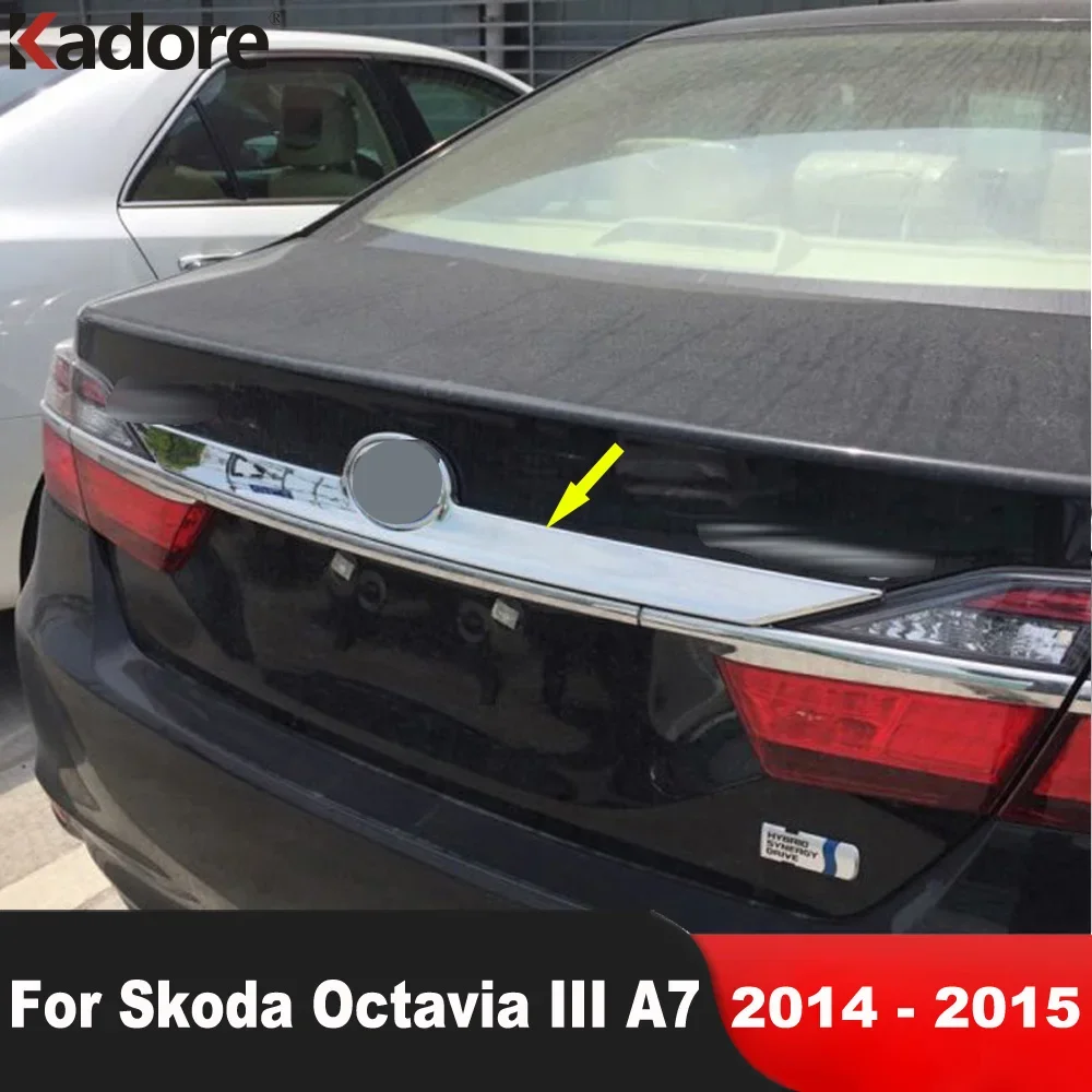 

Для Toyota Camry 2015 2016 Chorme задняя крышка багажника, накладка на заднюю дверь, молдинг для губ, декоративная полоса, внешние аксессуары автомобиля