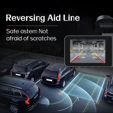 Triple Lens WiFi Dashcam 2/3-kanalig bilkamera 1080P HD-videoinspelare, nattseende bil-DVR med vidvinkel för fram- och bakre övervakning 10 best sales HD-bil-DVR - №8