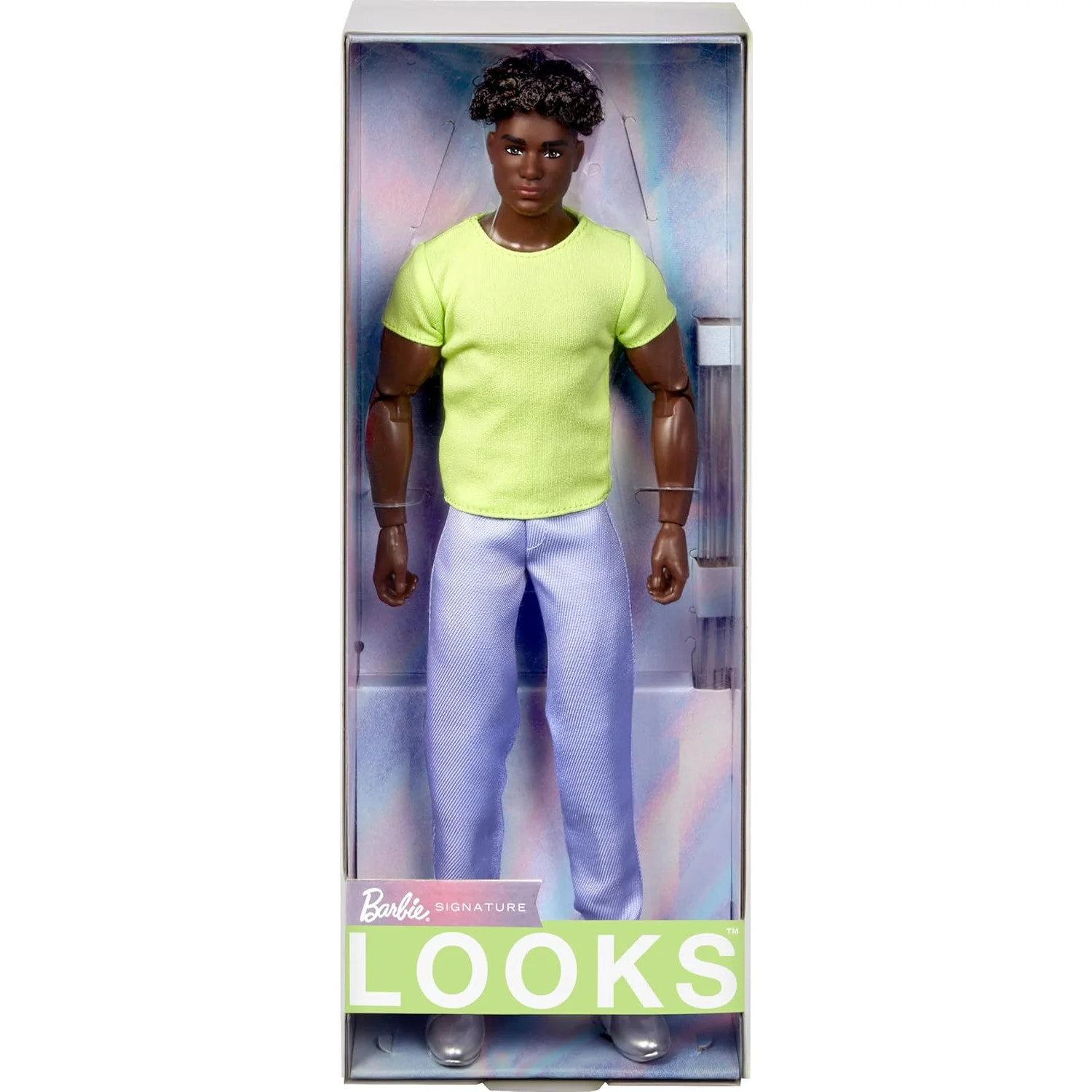 

Original Mattel Barbie Looks Ken Doll Collectible No. 25 African Black Doll Boyfriend Toys for Girls Kids Christmas Gifts