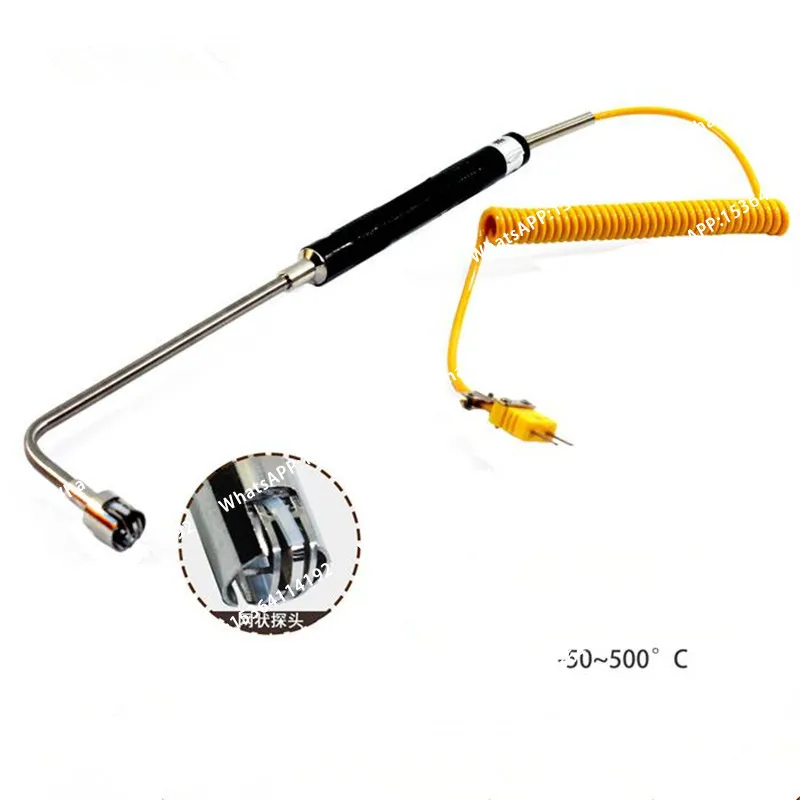 1Pc Handheld Surface Thermocouple K Type -50C to 500C 15mm x 15mm Probe Head NR-81533B