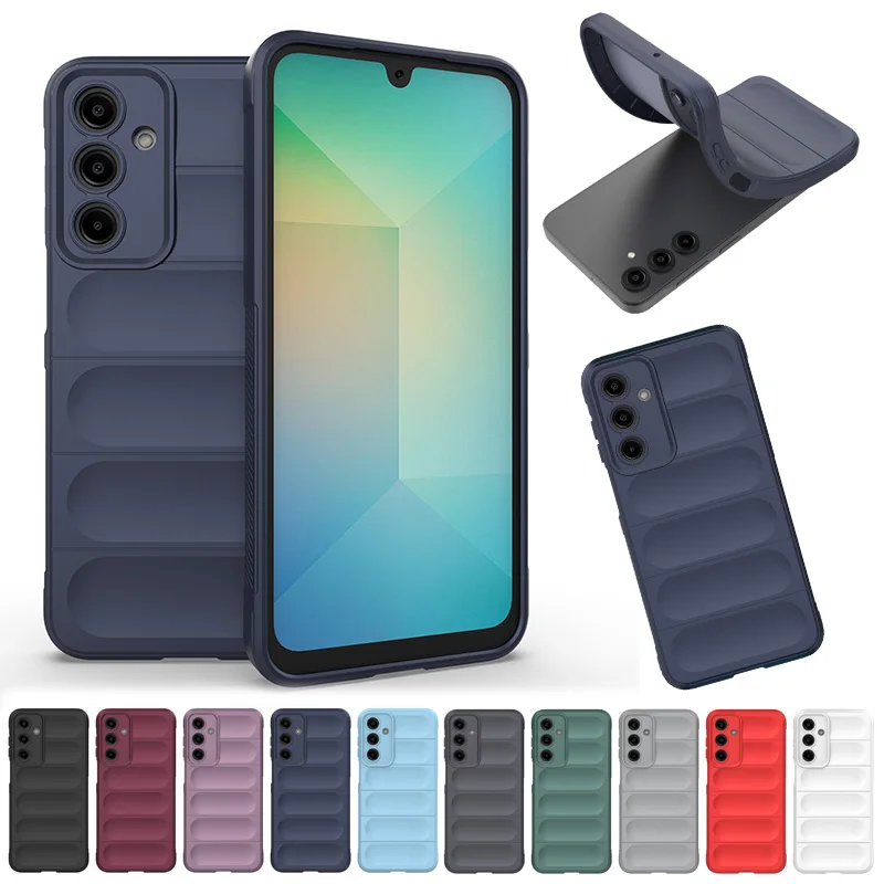 Soft Liquid Silicone Case For Samsung Galaxy A16 5G A26 A36 A56 A06 A17 A07 4G Funda Silky Touch Precise Shockproof Phone Cover