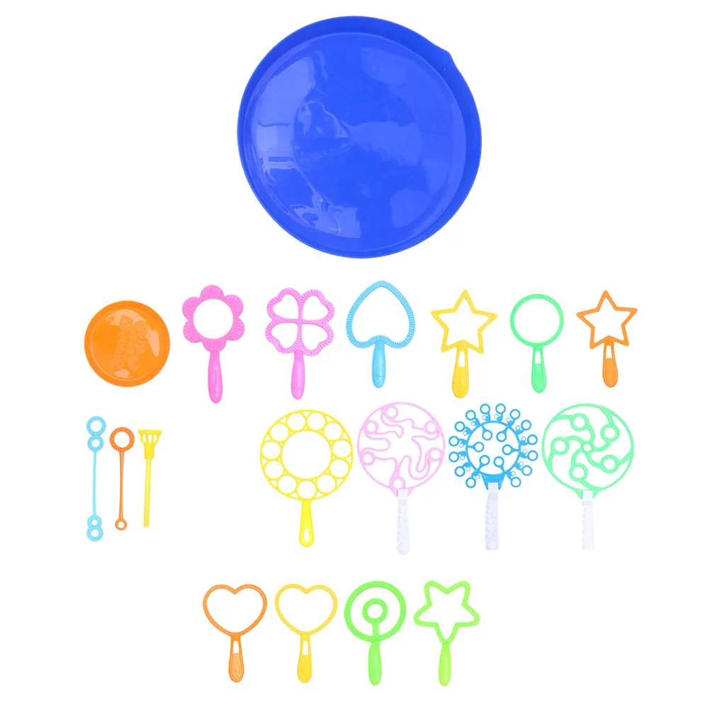 1Set Multi Shape Bubble Sticks Assorted Color Safe for Children Durable Handle Wedding Birthday Party Kit Blowing Bubble Set