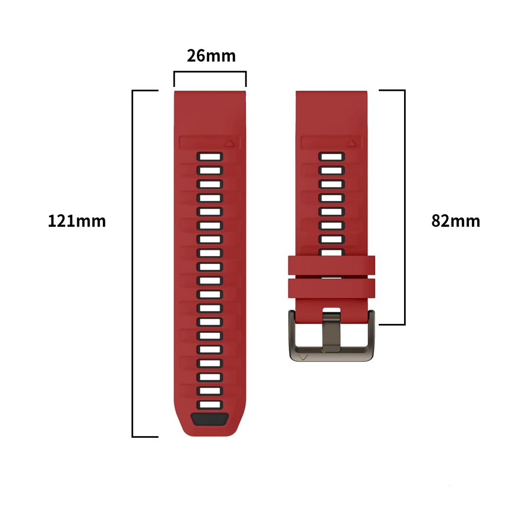 QuickFit 22mm 26mm Silikonarmband für Garmin Fenix 9 Pro 8 7 7X 7Pro 6X 6 5 5X/Epix 2 47mm 51mm Atmungsaktives Armband Uhrenband – Detail 4