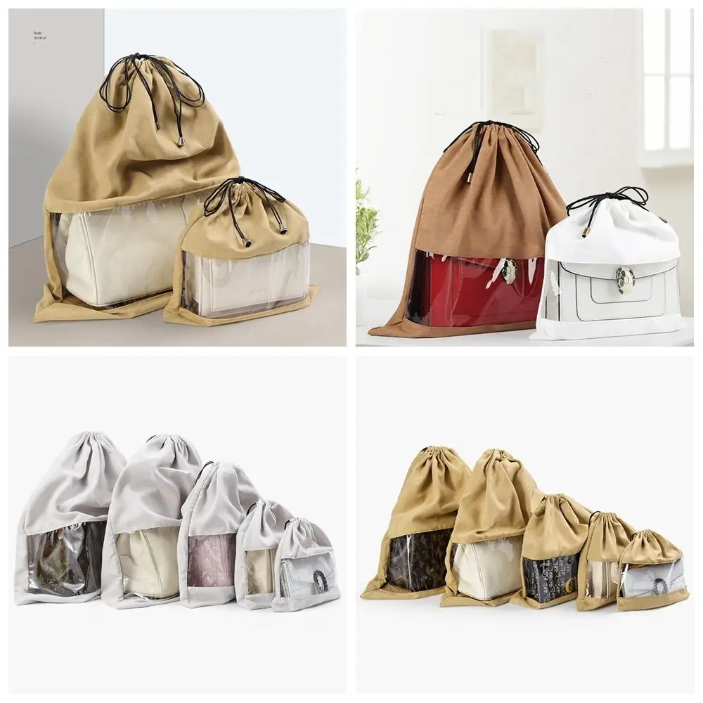 

Cosmetics Bag Cloth Drawstring Bag Storage Bag Bundle Bag Bundle Pocket Large Capacity Dust Storage Bag Transparent Makeup Bag