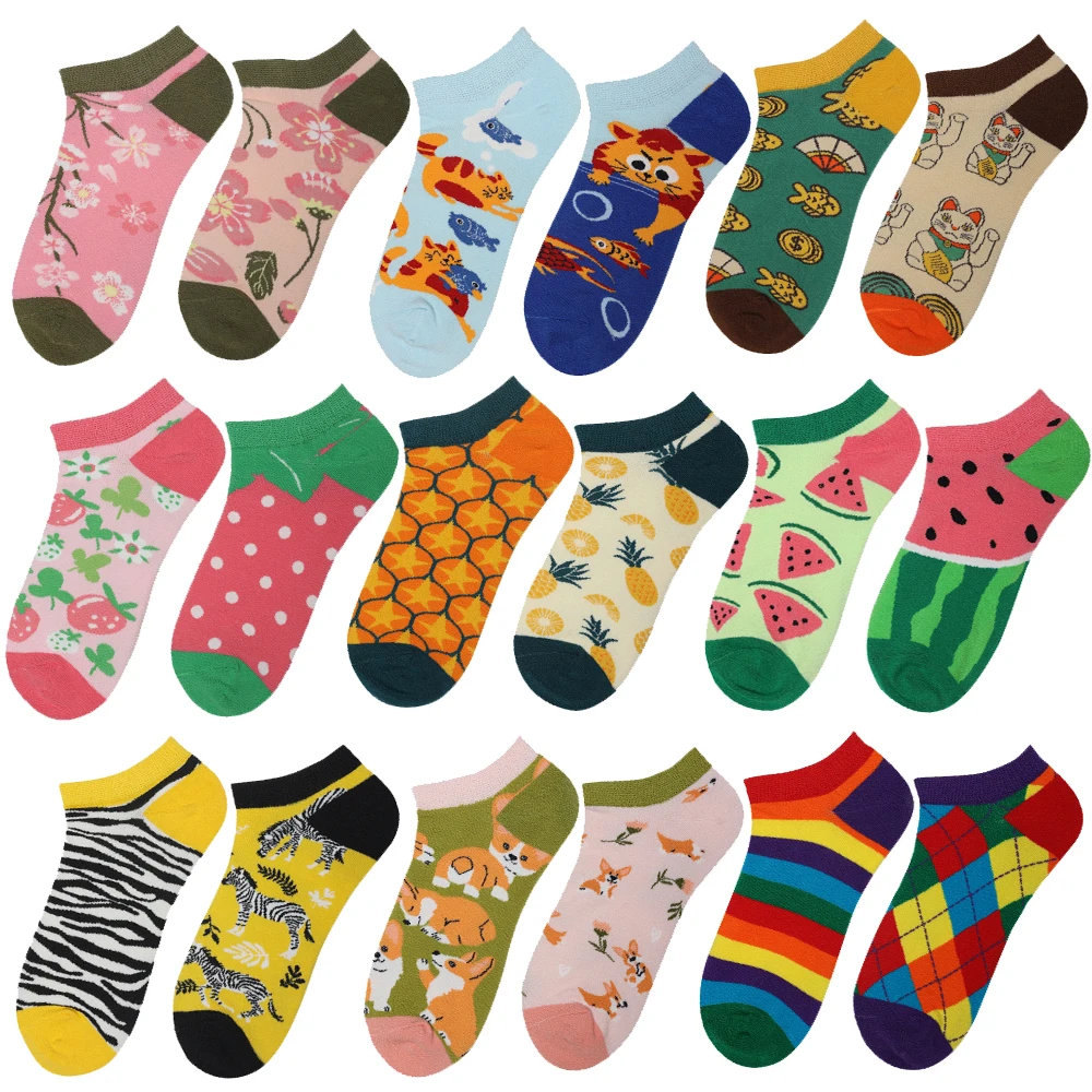 Spring and Summer New Man Woman AB Ankle Socks Couples Fashion Creative Tide Socks High Spring Anti-stripping Quality Socks