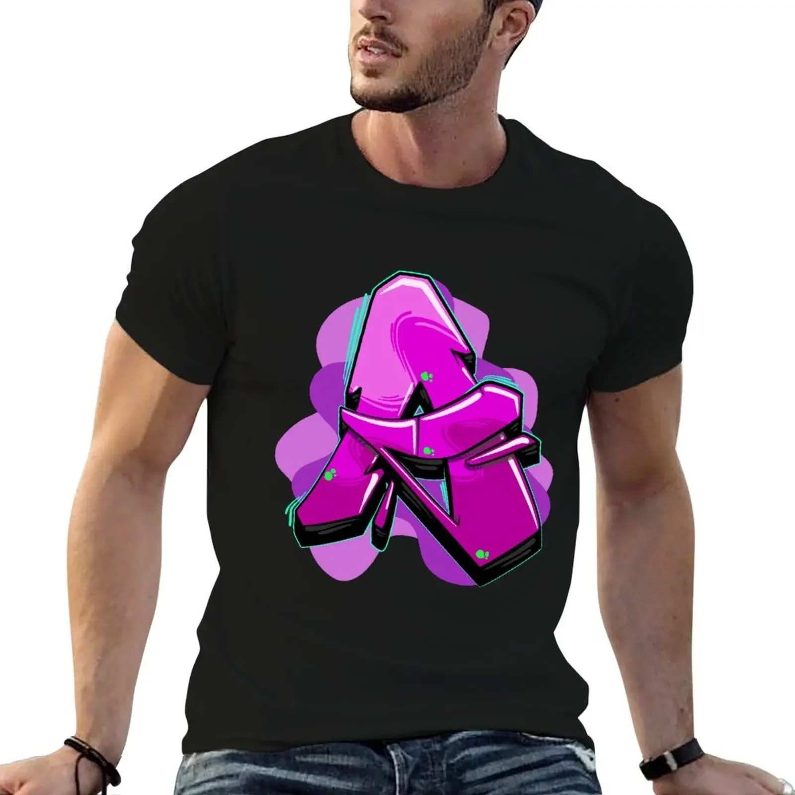 Graffiti Letter A (Alt) T-Shirt Quick Dry Travel T-Shirt(4XL 5XL 6XL No Shipping)