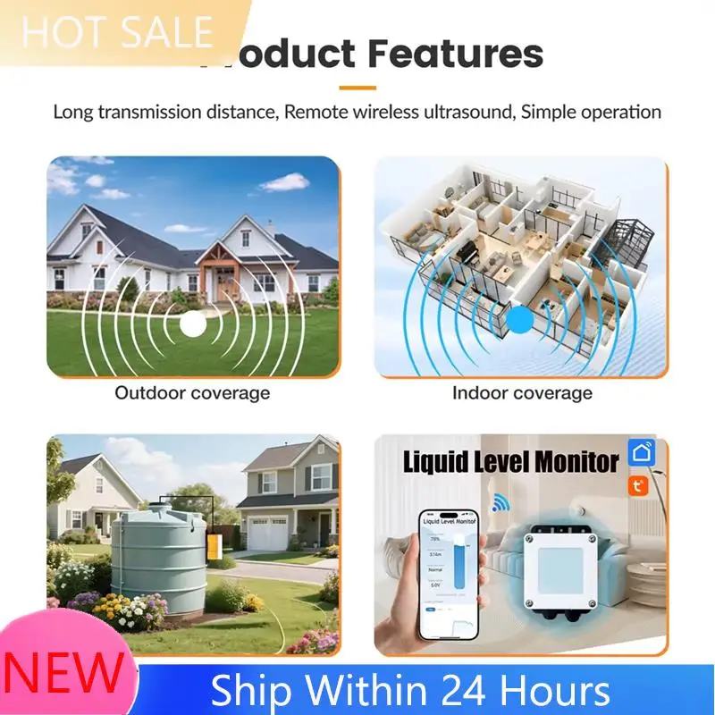 ~【Auf Lager】202W Tuya Hochpräziser Tauchsensor Intelligenter Wassertank-Niveausensor Messgerät Tank 10M Sensor