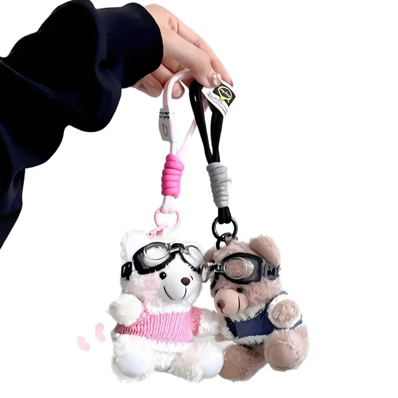 Bären-Taschenanhänger Plüsch-Schlüsselanhänger Niedlicher Geldbörsen-Schlüsselring für Rucksack, Handtasche, Geldbörse & Autoschlüssel Dekoration Schmuck Geschenk – Detail 9