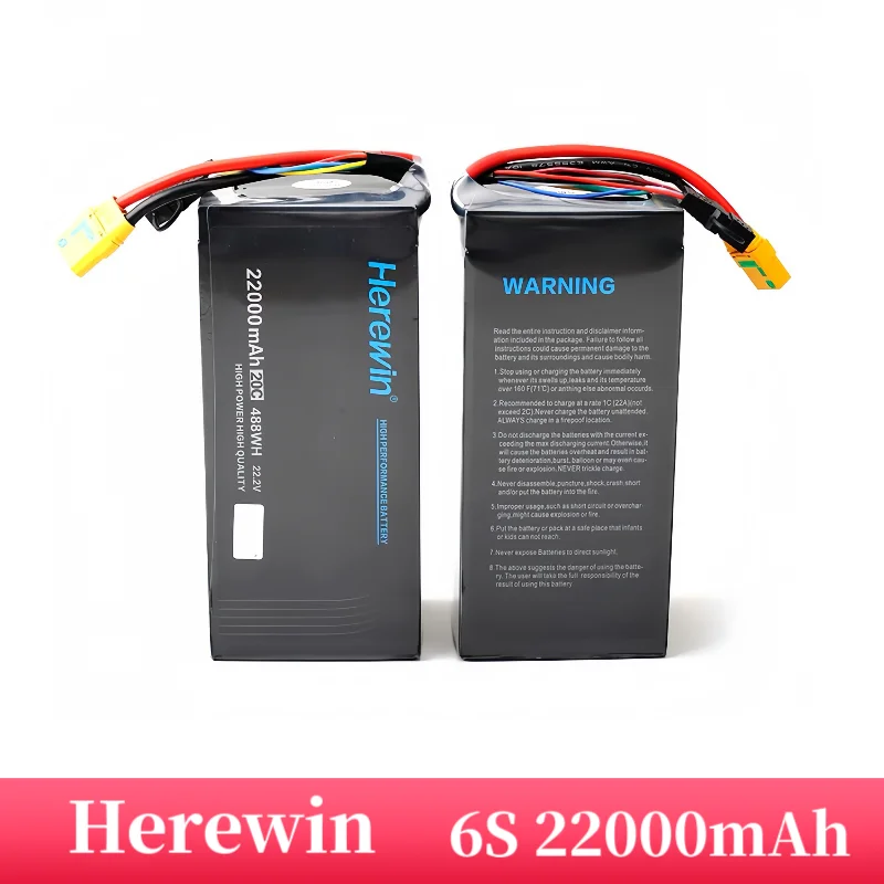 Herewin 6s 16000mAh 22000mAh Battery 22.2v 20C shaft battery Agricultural plant protection UAV battery