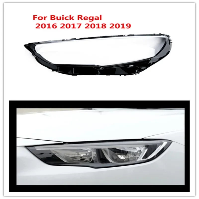 

HTTCY For Buick Regal 2016 2017 2018 2019 front Car Headlight Cover Lens Shell Lampcover Lampshade Headlamp Light mask