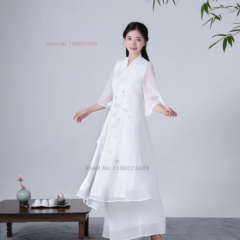 2025 chinese vintage dress improved a-line cheongsam national flower print folk meditation dress oriental ethnic dress qipao