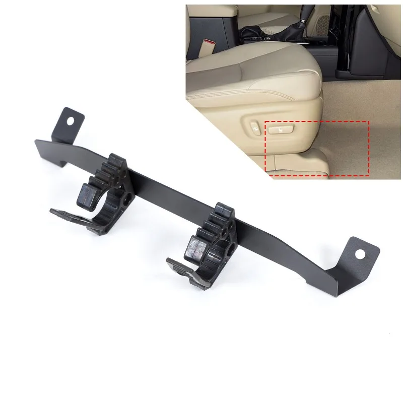 

For Toyota Land Cruiser Prado 150 2010-17 Aluminum Alloy Black Car Under Seat Flashlight Holder Bracket Interior Car Accessories