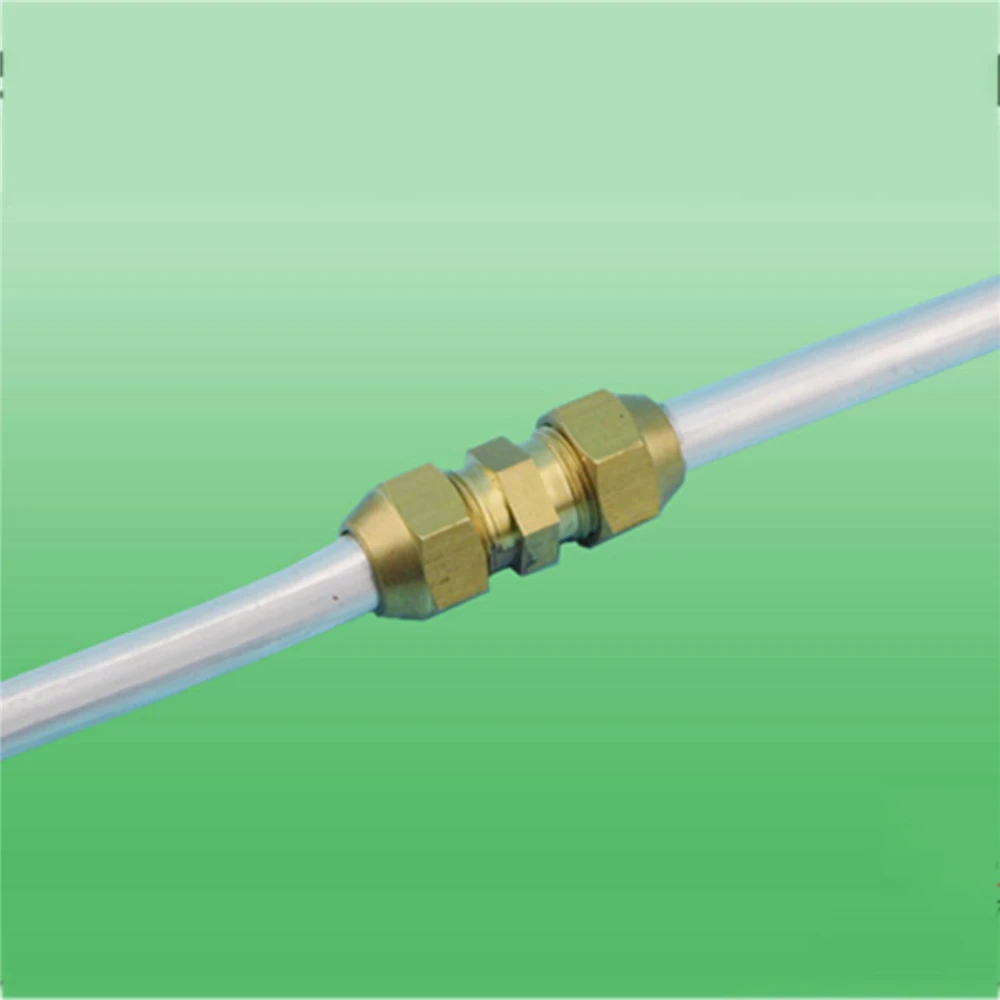 6/ 8/ 10 /12มม.ตัวเชื่อมต่อทองแดงเครื่องปรับอากาศตู้เย็นทองแดงท่ออลูมิเนียมเชื่อมต่อเครื่องทำความเย็นอะไหล่