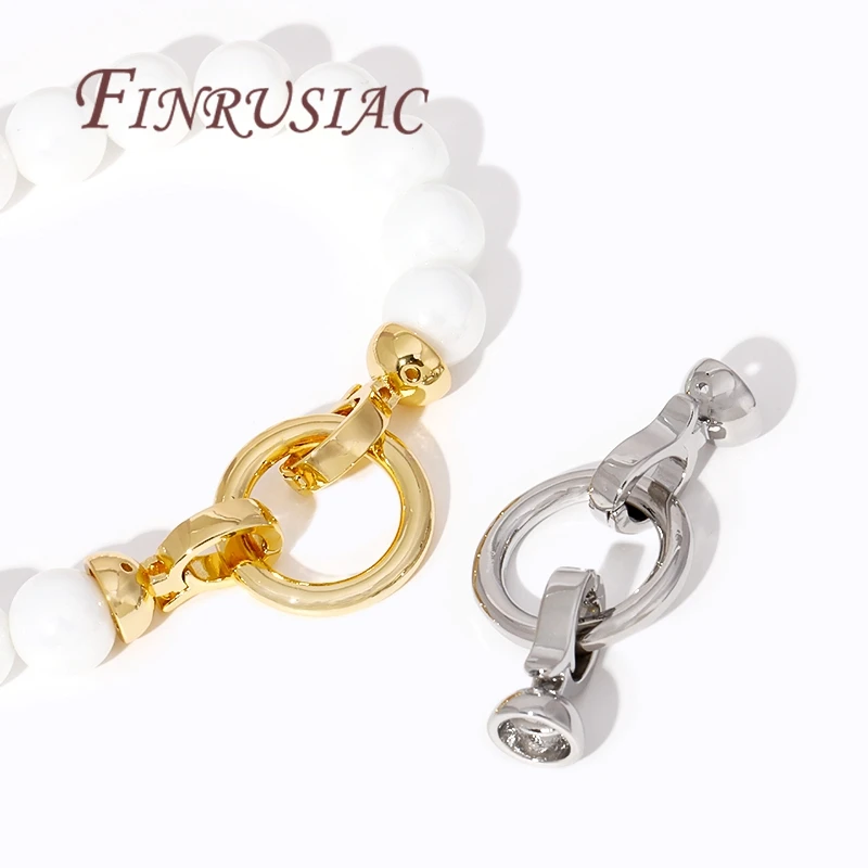 18K Real Gold Plated OT Clasps Connectors Fittings,DIY Bracelet Jewellery Clasp,Brass End Beads Toggle Clasps For Jewelry Making