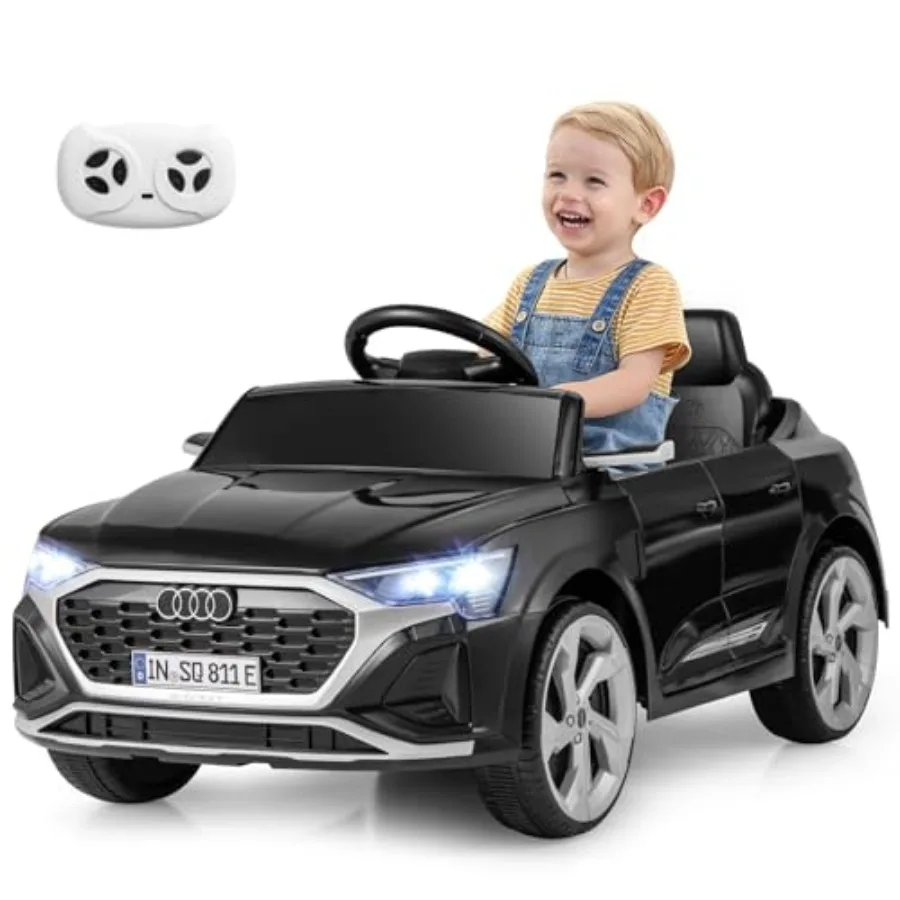 

Детский электромобиль Audi SQ8 12В с лицензией, на пульте управления, с пружинной подвеской, музыкой и музыкой на батарейках