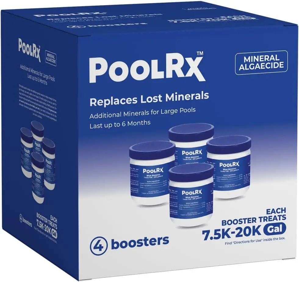 

Минеральные добавки PoolRx Booster для бассейнов, от 7500 до 20000 галлонов, 4 упаковки