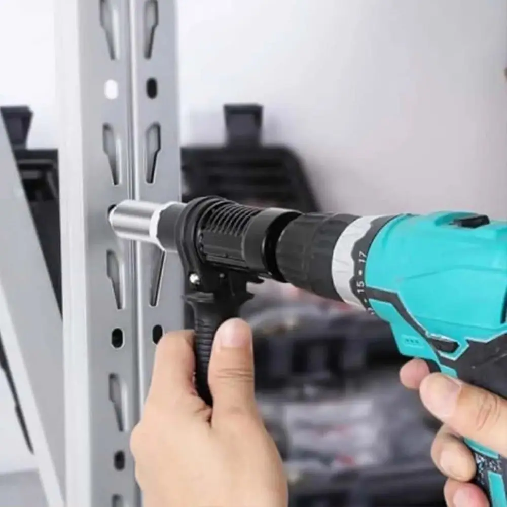 2.4-4.8 MM Electric Rivet Tool Quick Connect Power Drill Attachment Rivet Tool Adapter High Efficiency 1/4 Inch Hex Shaft