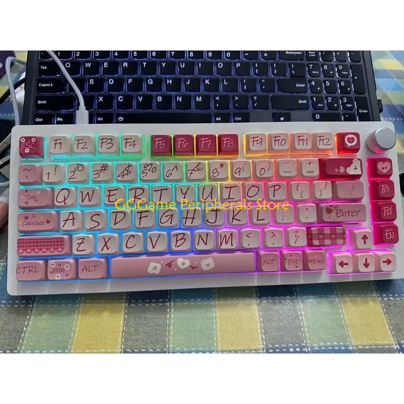 U55B 120keys Paper Thick PBT Keycap DyeSubbed Keycaps For Mechanical Keyboards