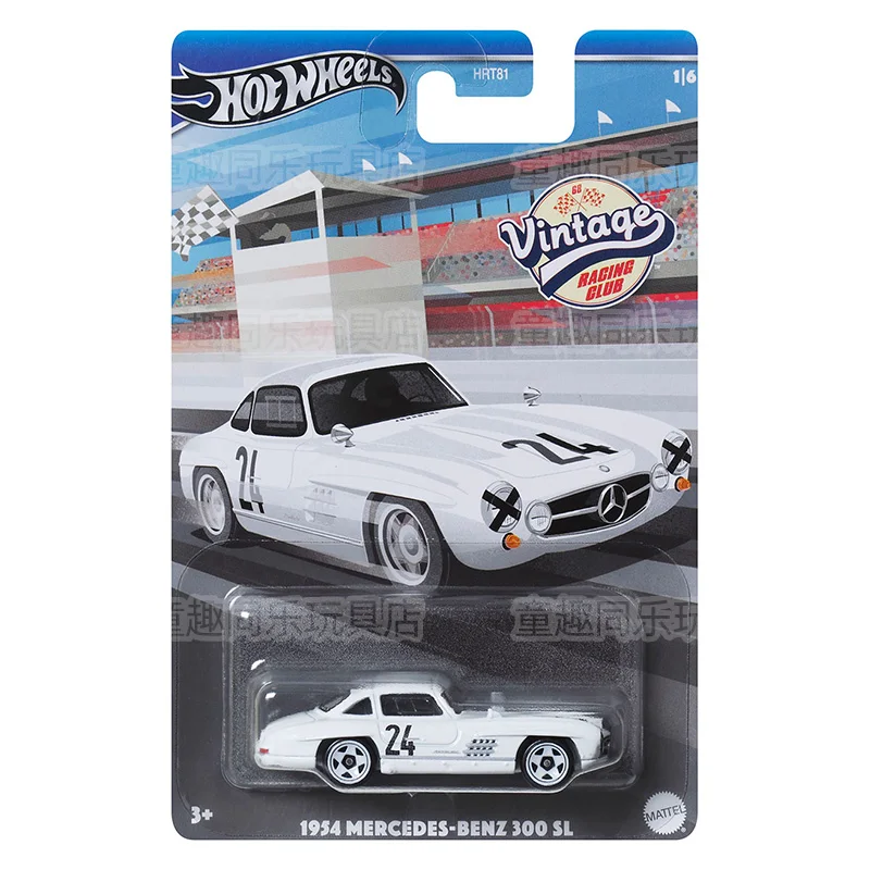 HRT81 Hot Wheels 1:64 vintage Racing Club camaro Benz 300 sl BMW 2002  Porsche 911 Collection diecast alloy trolley model