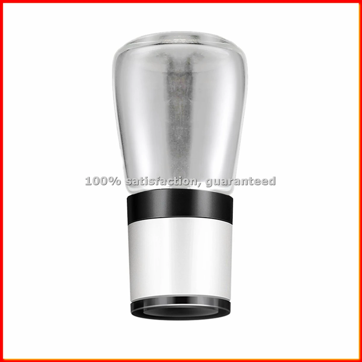Manual Salt Pepper Grinder Transparent Glass Grinder Peppercorn Grinder Seasoning Bottle Kitchen Gadgets White-ABLM