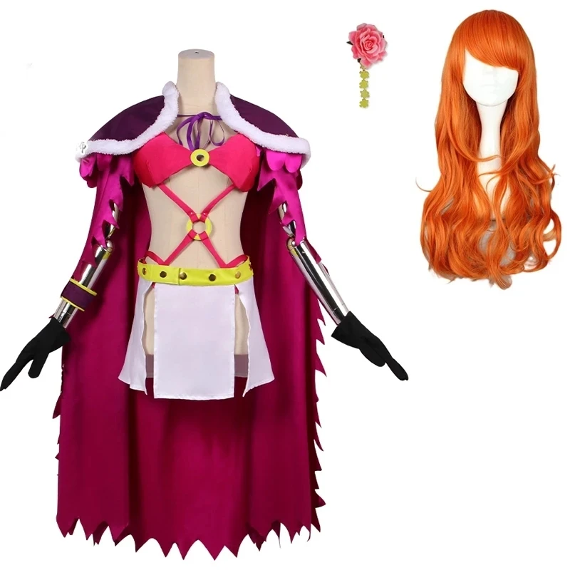 Perruque longue et bouclée pour adulte, cheveux bruns Gloden résistants à la chaleur, accessoires Cosplay pour Costume de fête d'halloween pour femmes et filles