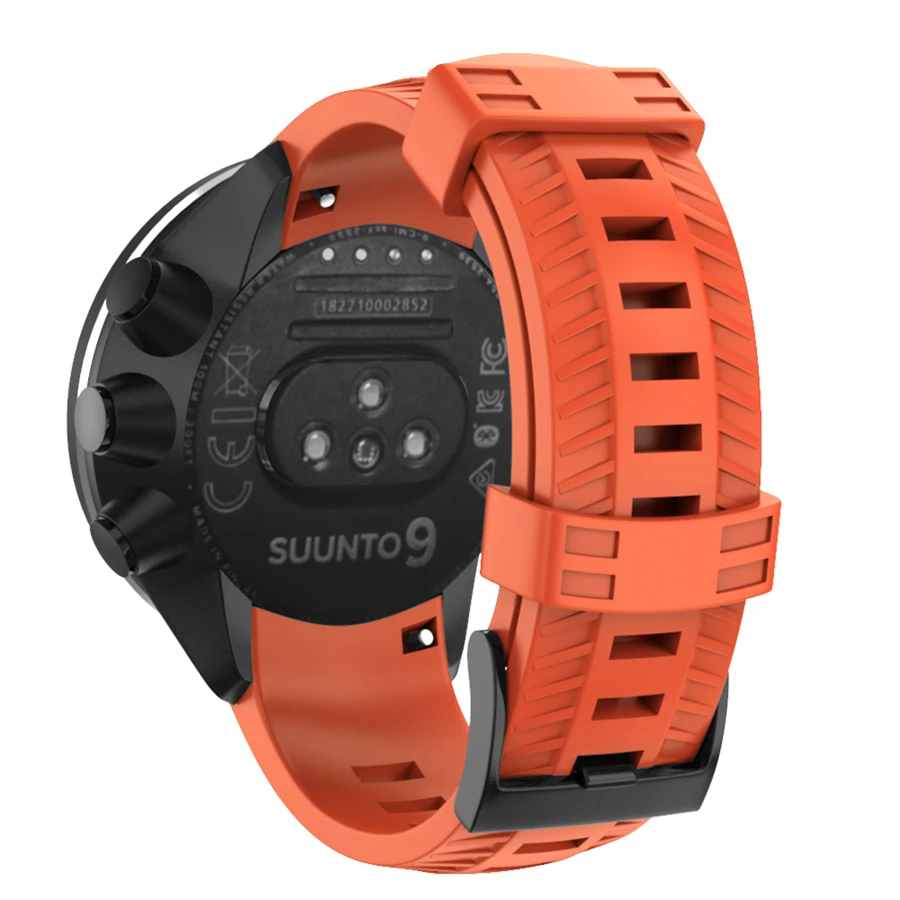 Correa de silicona y goma para reloj inteligente, pulsera de repuesto de 24mm para Suunto 9 baro