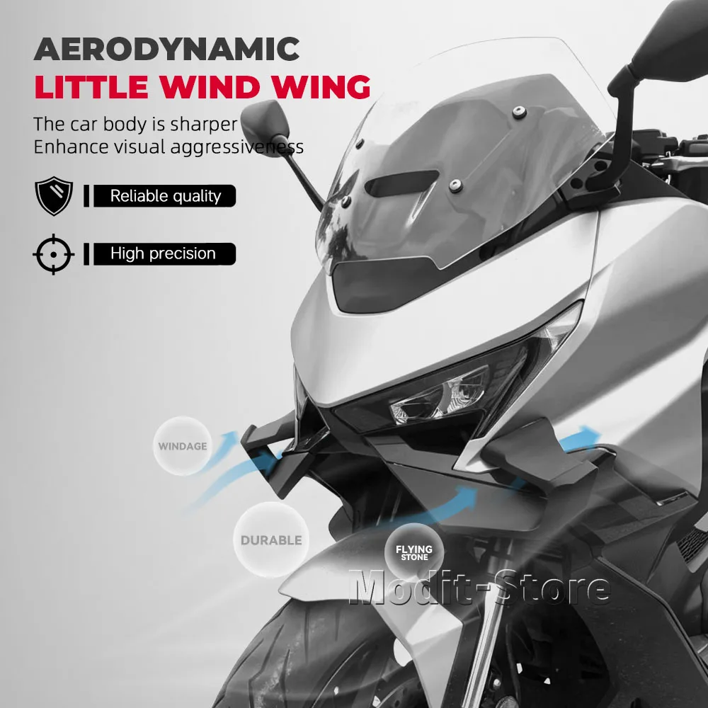 For HONDA FORZA 750 Forza750 2025 2026- Motorcycle Side Winglet Front Spoiler Wing Fairing Fixed Lower lip Wing Aerodynamic view 5